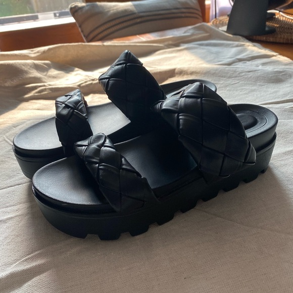Forever 21 Braided Platform Sandals Size 9 - Picture 1 of 6